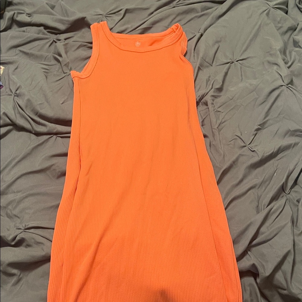 Orange Sleeveless Dress